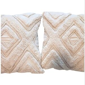 Boho Cream Pillow Covers Braided Rope Set Of 2
